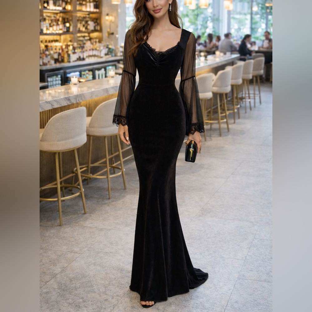 Elegant Black Evening Gown